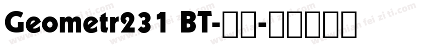 Geometr231 BT-常规字体转换